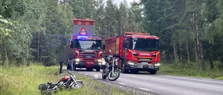 Motorcykel i allvarlig olycka – en person förd till sjukhus