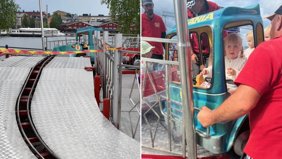 En barnkarusell spårade ur under fredagen på Axels tivoli under Putte i parken.