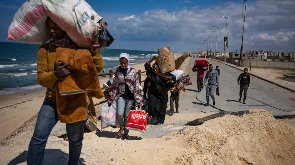 Hungersnöden är stor i Gaza, där ett stort antal människor tvingats lämna sina hem. Arkivbild.