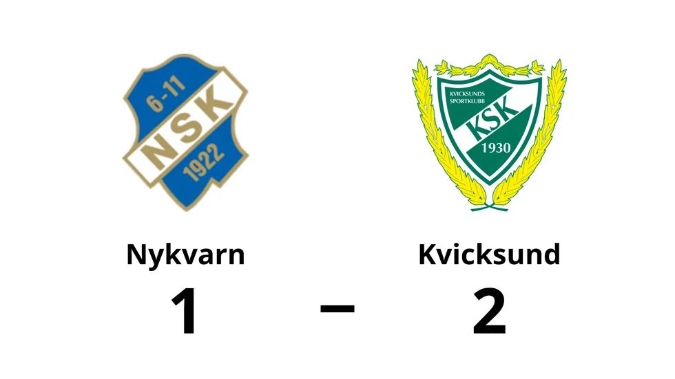 Nykvarns SK förlorade mot Kvicksunds SK