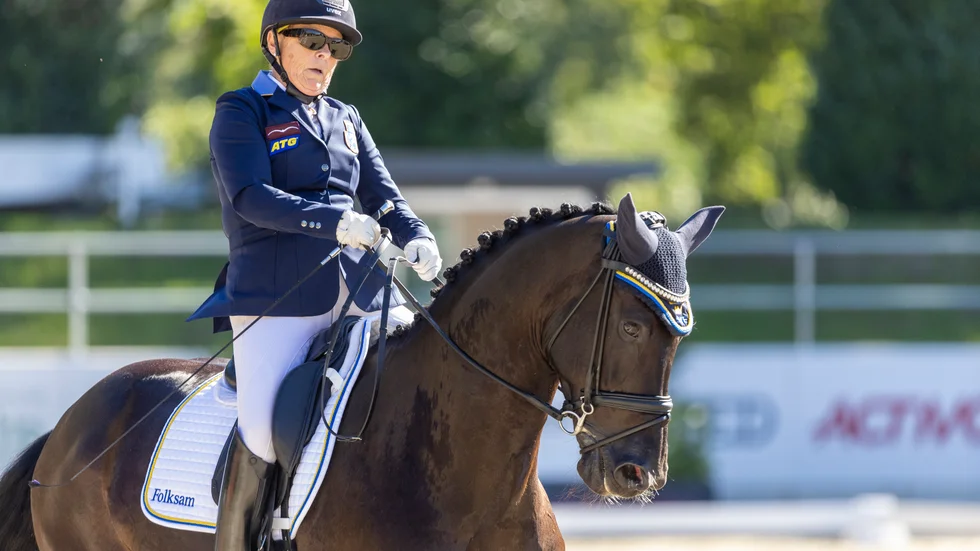 Louise Etzner Jakobsson tog tillsammans med Goldstrike B.J SM-guld i helgen. 