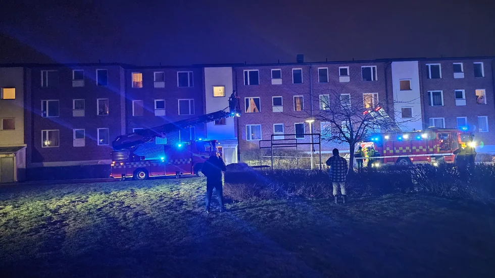 Räddningstjänst i Hageby.
