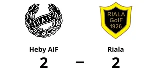 Oavgjort för Heby AIF hemma mot Riala