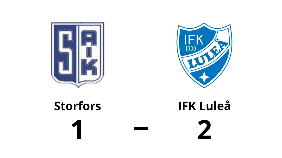 Storfors AIK förlorade mot IFK Luleå