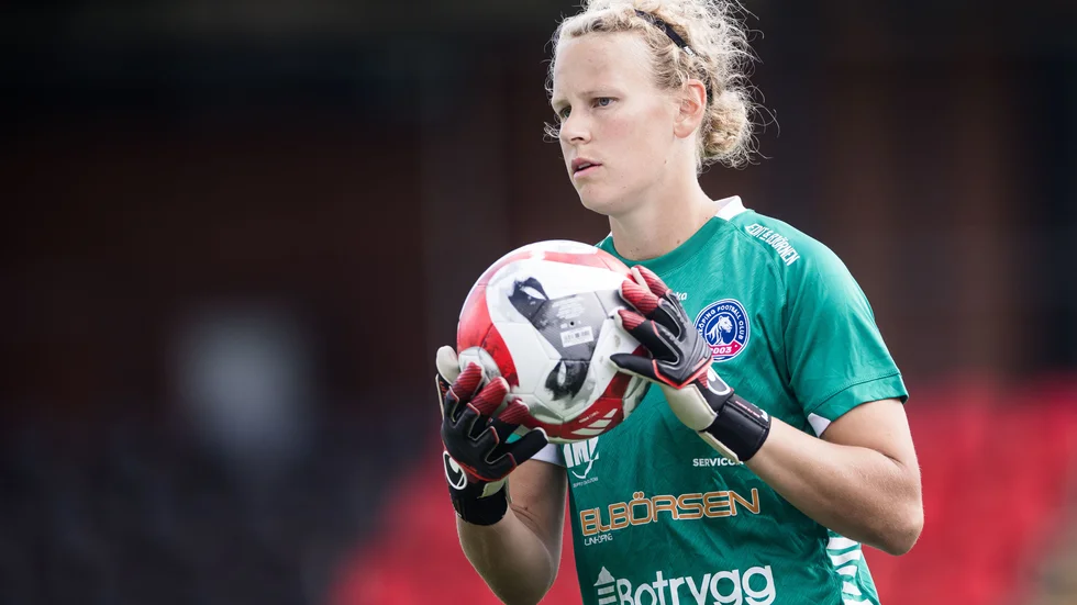  Linköpings målvakt Cajsa Andersson under matchen mot Hammarby.