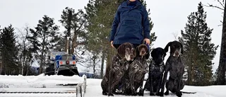 Marielle, 40, drar skidspår i Kiruna – men de har körts sönder