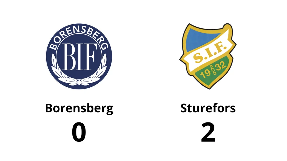 Borensbergs IF förlorade mot Sturefors IF