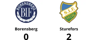 Sturefors avgjorde före paus mot Borensberg