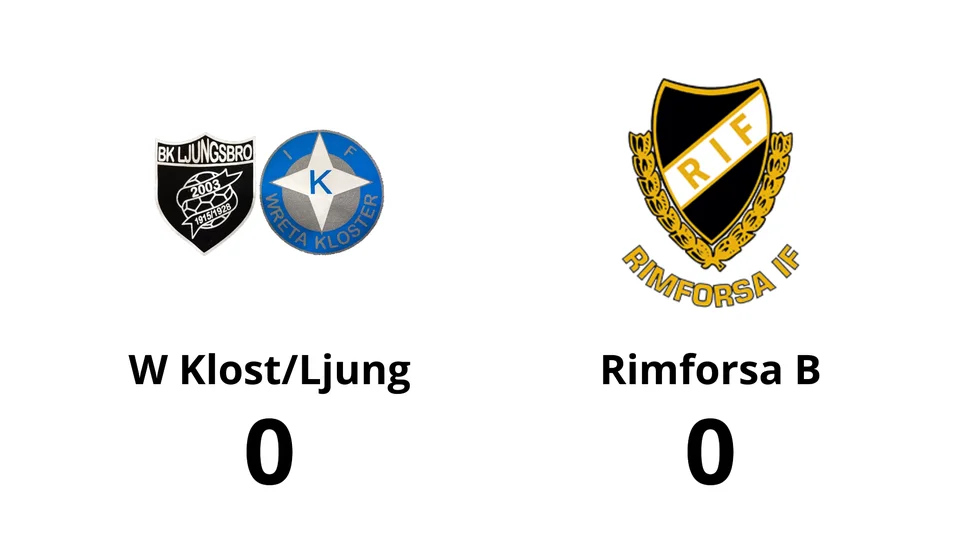 IFK Wreta Kloster B/BK Ljungsbro spelade lika mot Rimforsa.