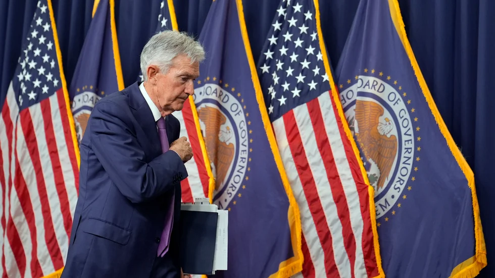 Nya besked och utsikter från centralbanken Federal Reserve och ordföranden Jerome Powell kommer under onsdagen. Arkivbild.