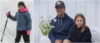 Tilde, 8, en av de yngsta att bestiga Kebnekaise