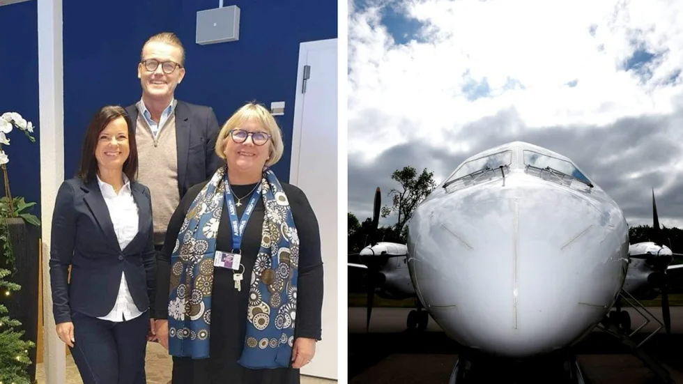 Helen Holmberg, affärsutvecklare på Lygg, Johan Wilson, ansvarig för distribution på Lygg och Camilla Lejon, vd för Linköping City Airport, presenterade i december i fjol planerna på att öppna en flyglinje mellan Linköping och Helsingfors. Saab 340 är tänkt att användas som flygplan på linjen.