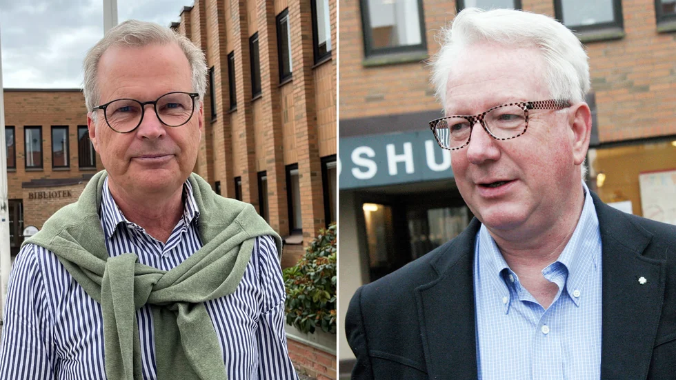 Arbetet med att utse Centerns nya toppnamn efter Jacob Käll, till vänster, pågår för fullt. Leif Larsson, ordförande i valberedningen, ser utmaningar men känner sig också lugn. "Det löser vi, det finns inga andra alternativ."