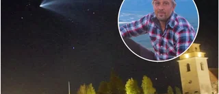 Video: Han fångade ljusfenomenet på film – se raketliknande rörelsen över kyrkbyn