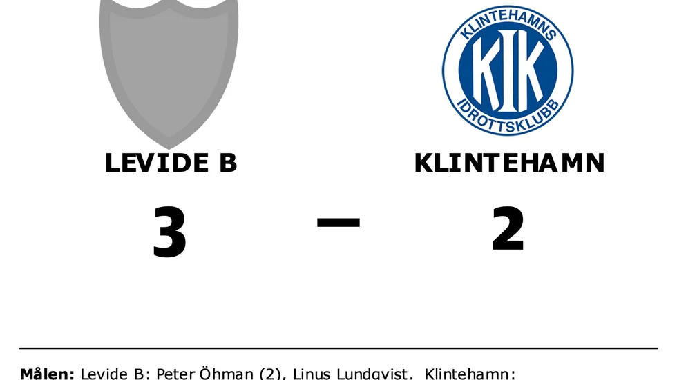 Levide IF B vann mot Klintehamns IK