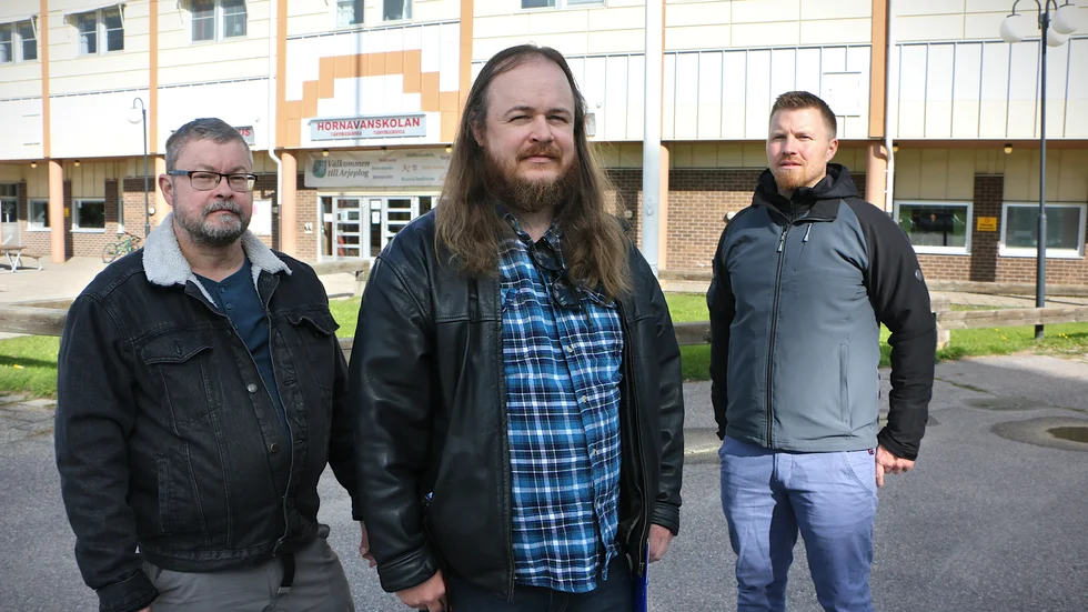 Jan Davidsson, Erik Quist och Oskar Stålnacke från Folkinitiativet Arjeplog.