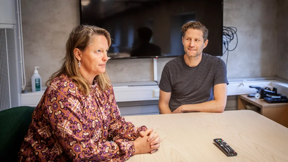 Energirådgivarna Anna Bäckstäde och Magnus Jennerholm finns numera i Energicentrums nya lokaler, i Björkanderska magasinet.