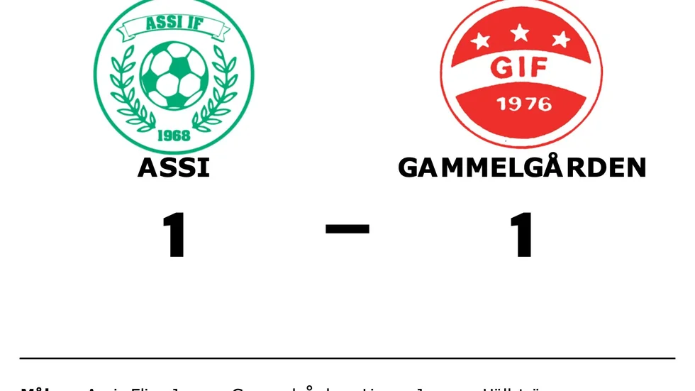Assi IF spelade lika mot Gammelgårdens IF