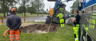 Vattenläcka i Motala under fredagen