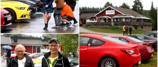 Sportbilsälskare trotsade regnet i Sikfors