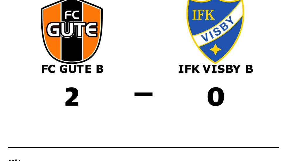 FC Gute B vann mot IFK Visby B