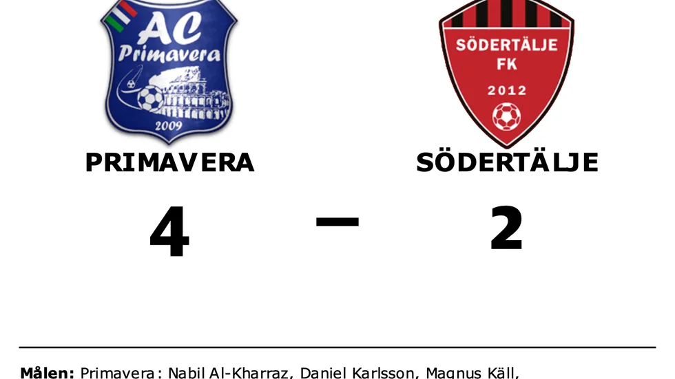 Primavera vann mot Södertälje