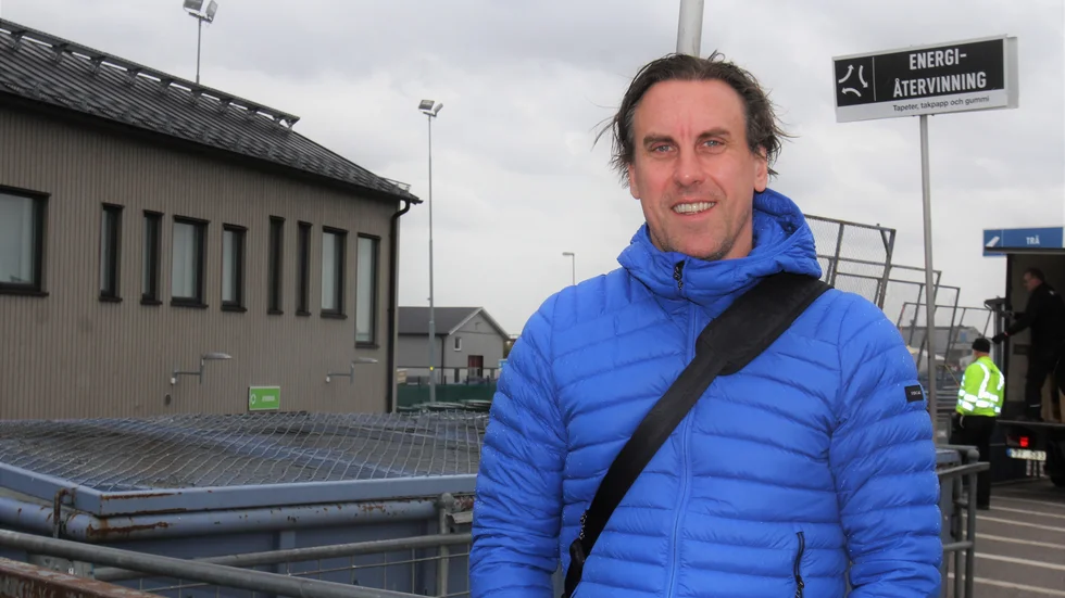 Tobias Linnesköld är sektionschef för återvinningcentraler på Uppsala Vatten & Avfall AB.