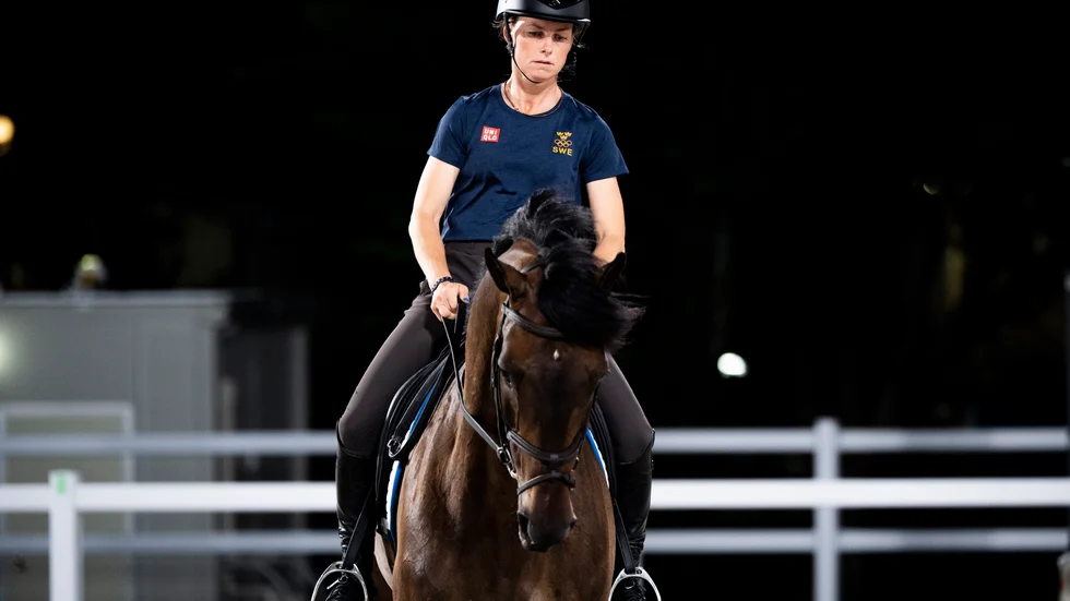 Sara Algotsson Ostholt med hästen Chicuelo. Arkivbild.