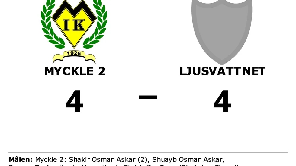 Myckle IK 2 spelade lika mot Ljusvattnets IF