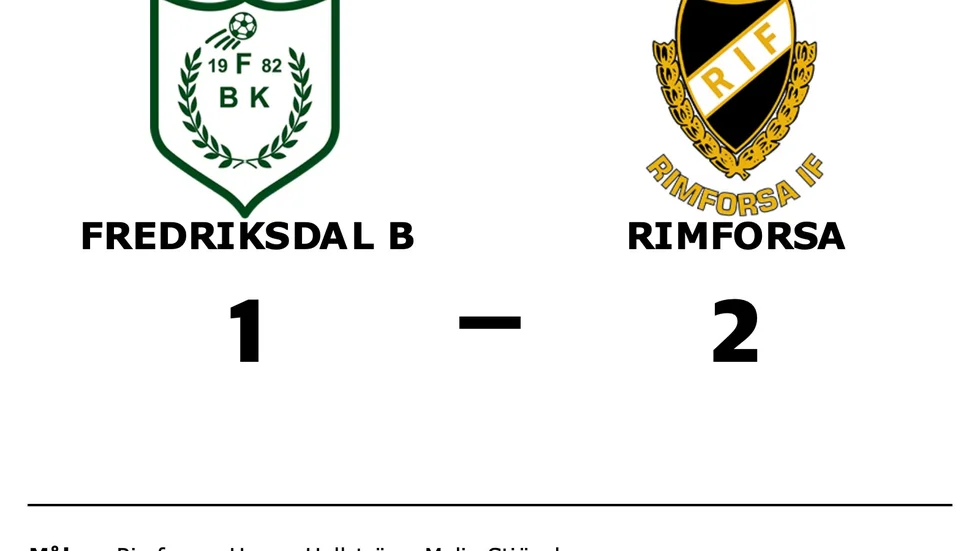 Fredriksdal/Äng förlorade mot Rimforsa IF