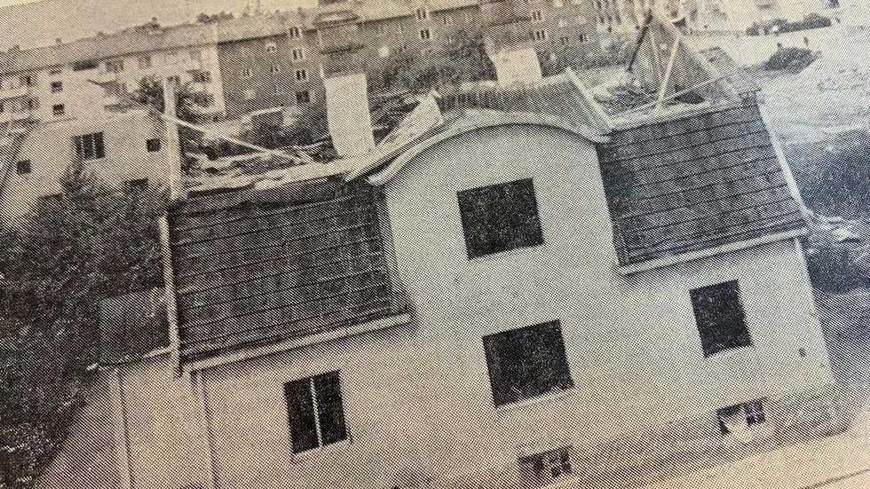 Kuriren för 50 år sedan: Ett helt kvarter, med stans äldre hus, har rivits för att ge plats för en vårdcentral. Nu ser det inte ut som att vårdcentralen kommer att byggas.
