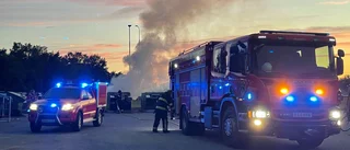 Container med pappersförpackningar brann på Ramdalen