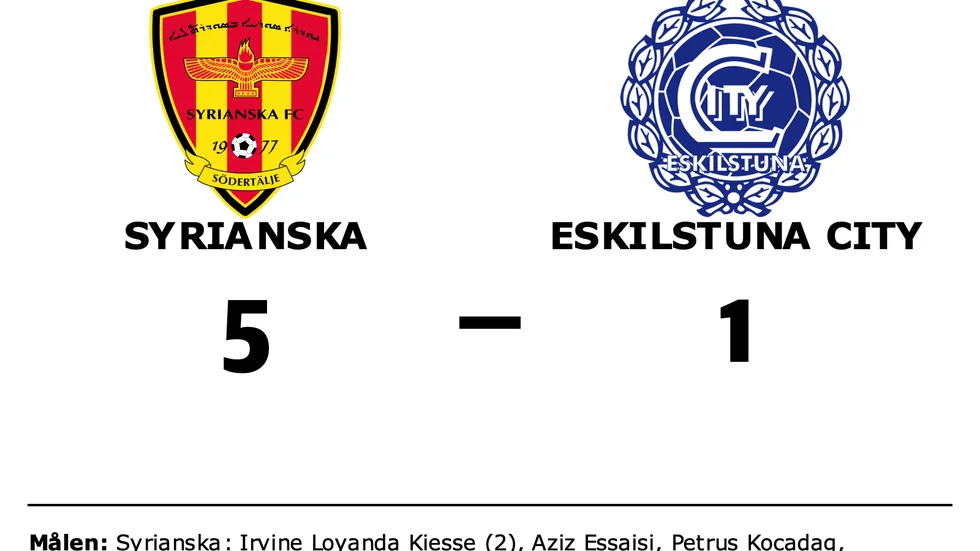 Syrianska vann mot Eskilstuna City