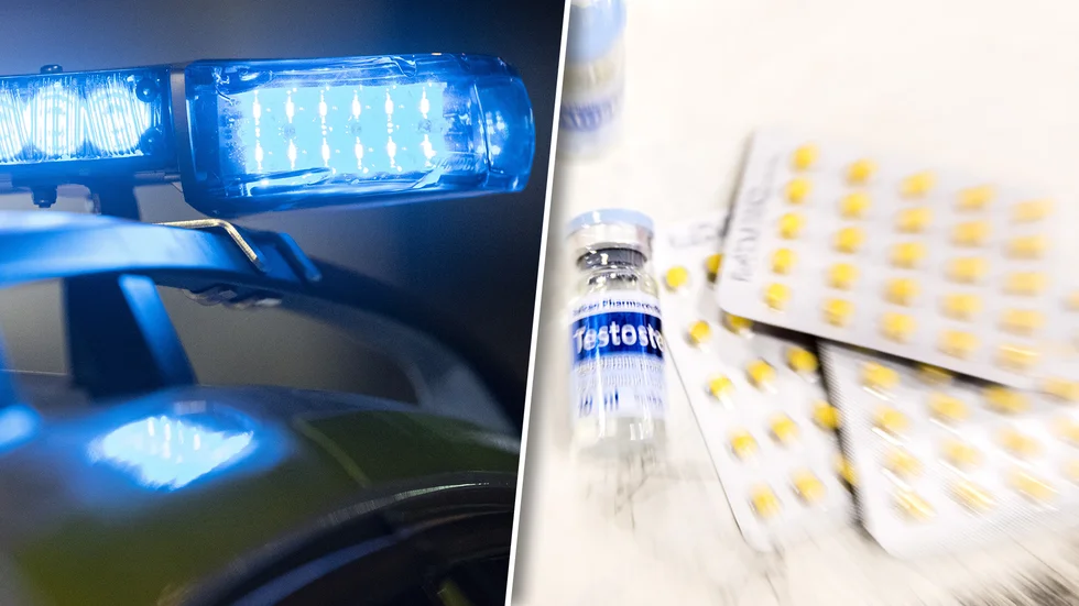 40-åringen krockade med bilen fylld av dopingpreparat.