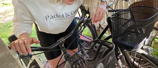 Lisa fick en fågelfamilj i cykelkorgen