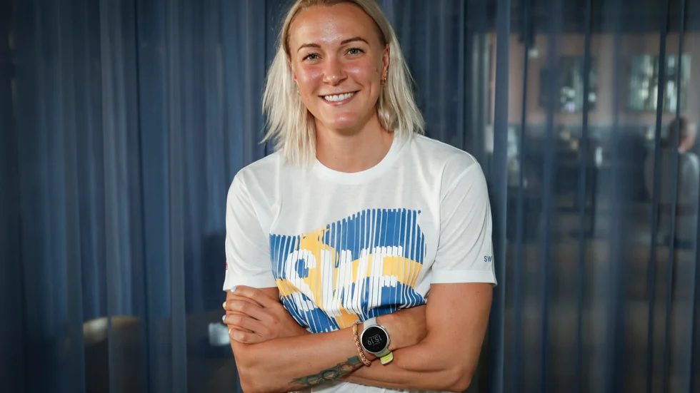 Sarah Sjöström mötte pressen inför avresa till Japan och OS i Tokyo.