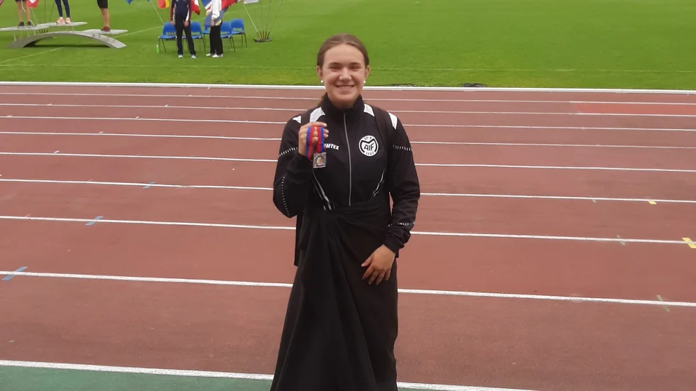 Tuva Lindstedt tog silver på Världsungdomsspelen i Göteborg.