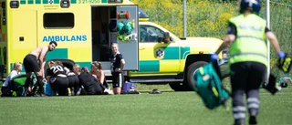 Spelare förd med helikopter till Akademiska sjukhuset