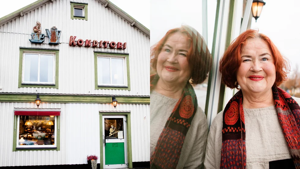 Nya utställningen "Glada färger" visas på konditoriet i Vingåker. Karina Veinhede om utställningen.