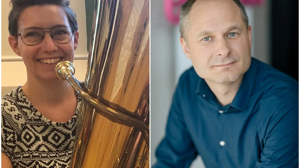 Brasslärarna Karin Sköld och Erik Kristoffersson vill se en fortsatt expansion av Kulturskolan.