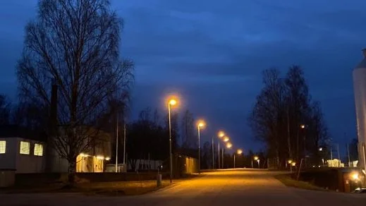 Här i industriområdet nära stationen skedde rånförsöket på onsdagseftermiddagen.