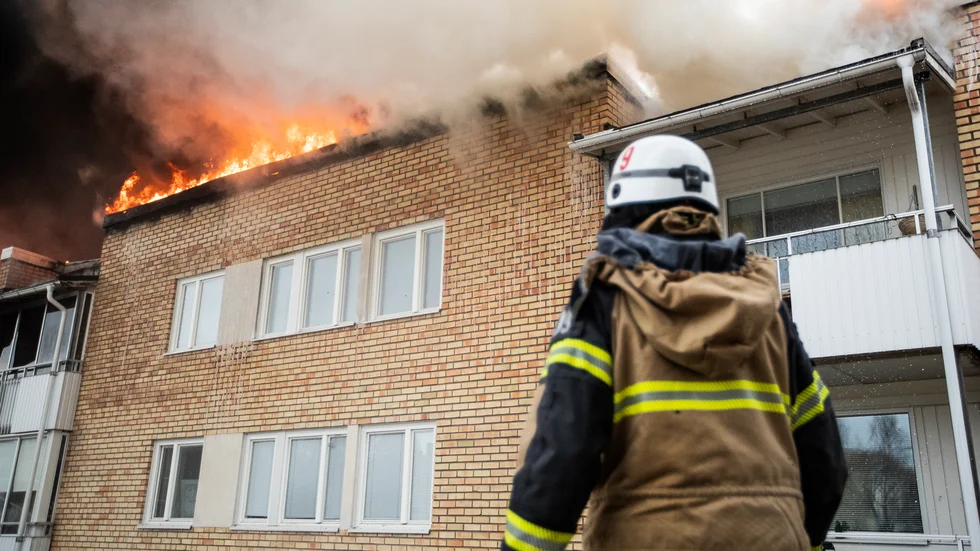 Brand i Öjebyn.