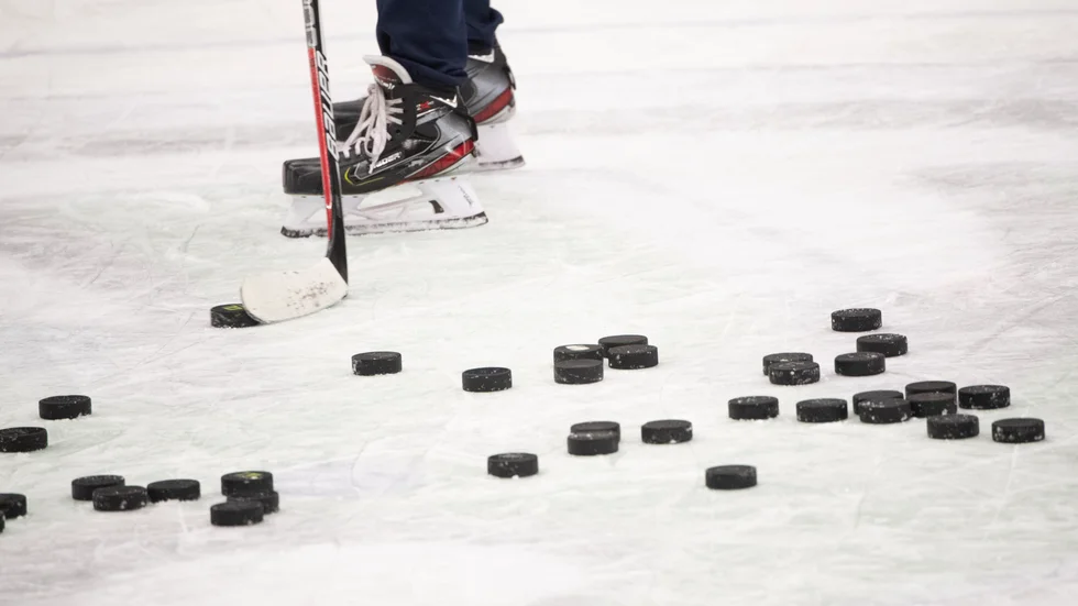 Kvalserien till hockeyallsvenskan kan komma att spelas i en bubbla i Blekinge. Arkivbild.