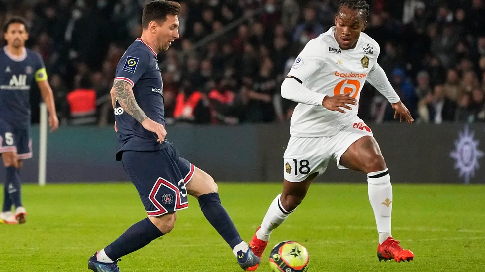 Lionel Messi i matchen mot Lille i fredags.