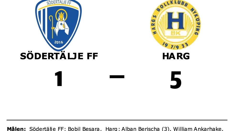 Södertälje FF förlorade mot Hargs BK
