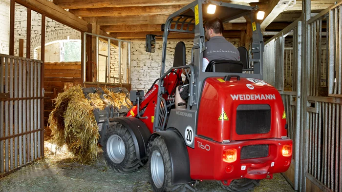 En mindre kompaktlastare av modellen Weidemann 1160 tillhörde det som stals under helgens inbrott.