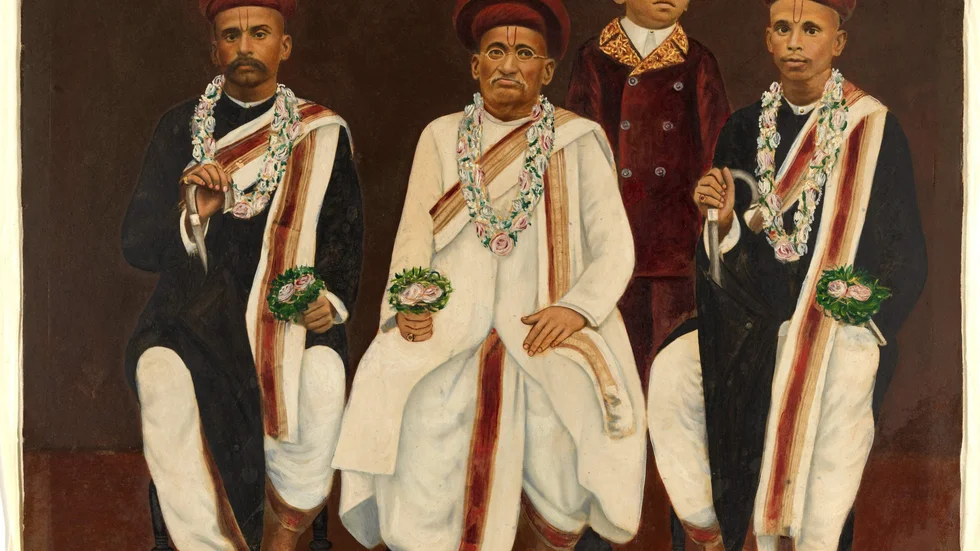 Flera av de konstverk som Australiens nationalgalleri nu återlämnar till Indien tros vara stulna. Här en odaterad målning på en Gujarati-familj.