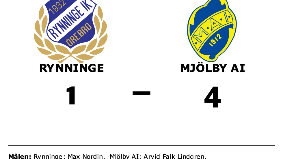 Rynninge förlorade mot Mjölby AI