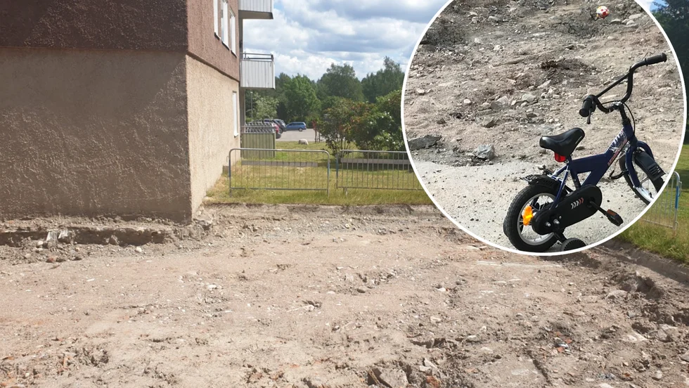 Enligt uppgift ska barn ha setts leka i de sandiga groparna i Viptorp.