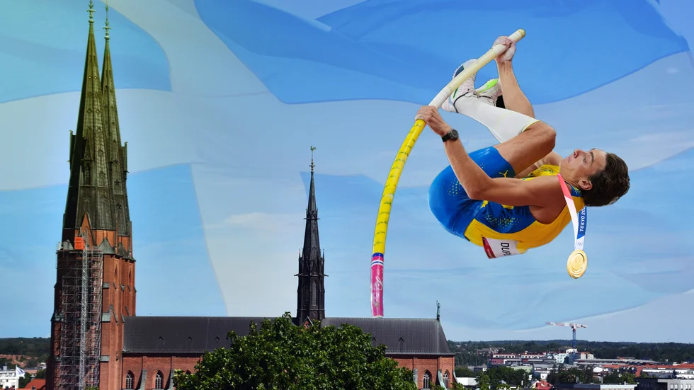 Armand Duplantis har gjort Uppsala till en guldstad. Nu är det upp till Uppsala att göra något av det, skriver Niklas Skeri. (Bilden är ett montage.)